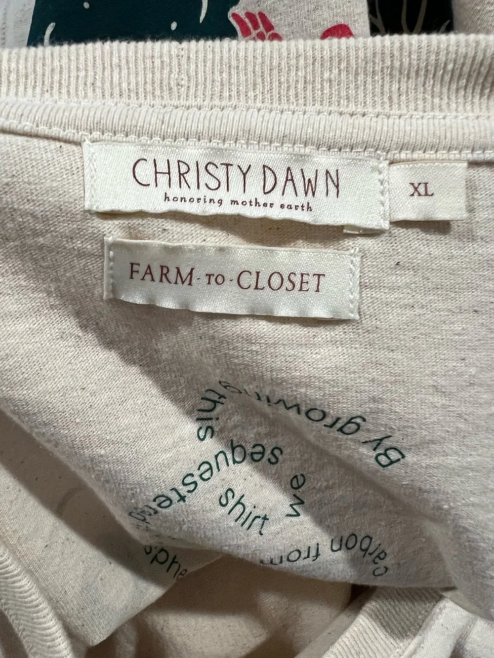 Christy Dawn Farm to Closet Rare Howdy Armadillo Regenerative Cotton T-Shirt XL - Picture 5 of 8